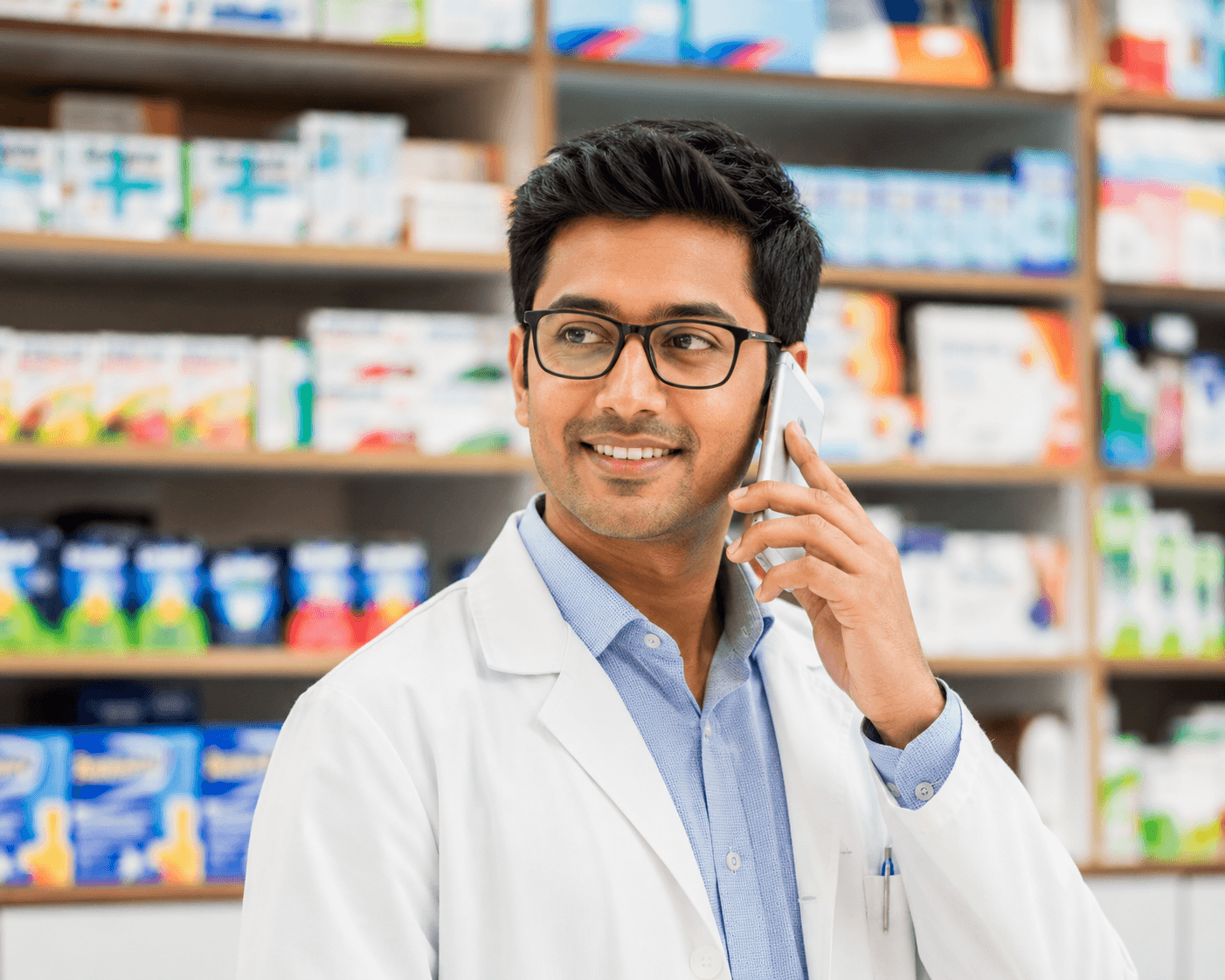 Pharmacist at work in a bright